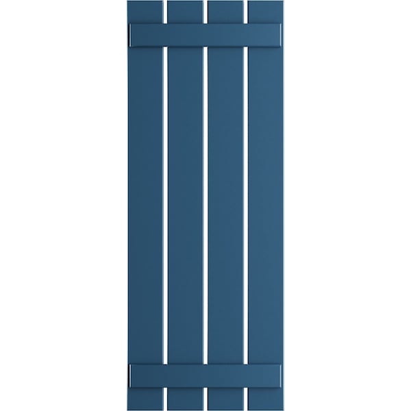 Ekena Millwork True Fit PVC Four Board Spaced Board-n-Batten Shutters, Sojourn Blue , 23W x 40H, PR - TFP101SBF23X040HB