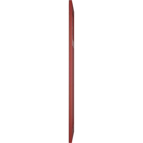 Ekena Millwork True Fit PVC San Antonio Mission Style Fixed Mount Shutters, Pepper Red, 12W x 25H, PR - TFP001ST12X025MR