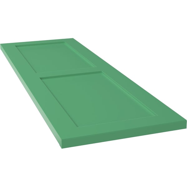 Ekena Millwork True Fit PVC Two Equal Flat Panel Shutters, Lilly Pads, 12W x 57H, PR - TFP101FPF12X057LP