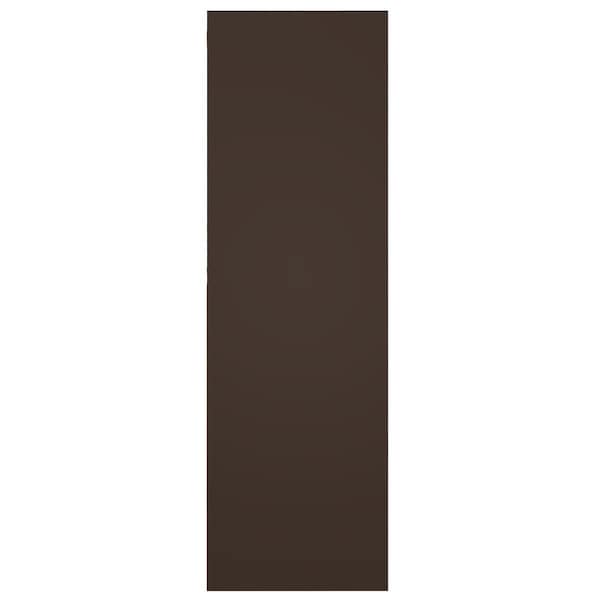 Ekena Millwork True Fit PVC Center Circle Arts & Crafts Fixed Mount Shutters, Raisin Brown, 12W x 36H, PR - TFP001AC12X036TB