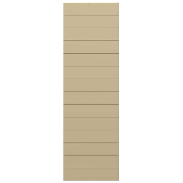 Ekena Millwork True Fit PVC Horizontal Slat Modern Style Fixed Mount Shutters, Natural Twine, 18W x 69H, PR - TFP001HZ18X069NT