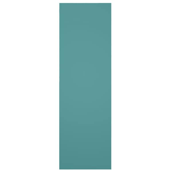 Ekena Millwork True Fit PVC Center Circle Arts & Crafts Fixed Mount Shutters, Pure Turquoise, 15W x 48H, PR - TFP001AC15X048PT