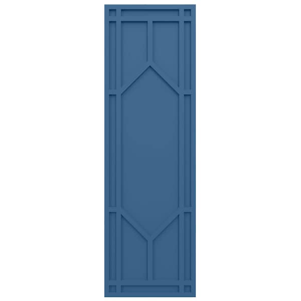Ekena Millwork True Fit PVC Shaker Fixed Mount Shutters, Sojourn Blue, 12W x 78H, PR - TFP001SK12X078HB