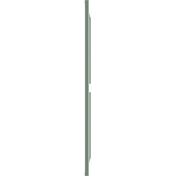 Ekena Millwork True Fit PVC Two Equal Flat Panel Shutters, Track Green, 12W x 29H, PR - TFP101FPF12X029TG