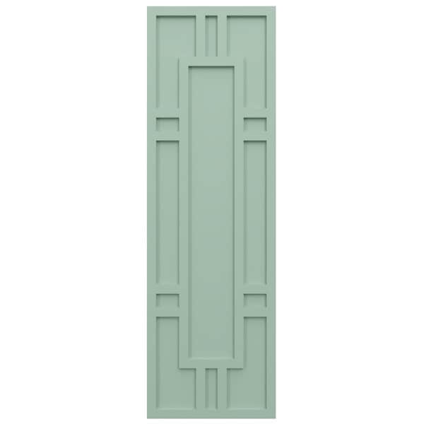 Ekena Millwork True Fit PVC Hastings Fixed Mount Shutters, Seaglass, 18W x 78H, PR - TFP001HS18X078SG