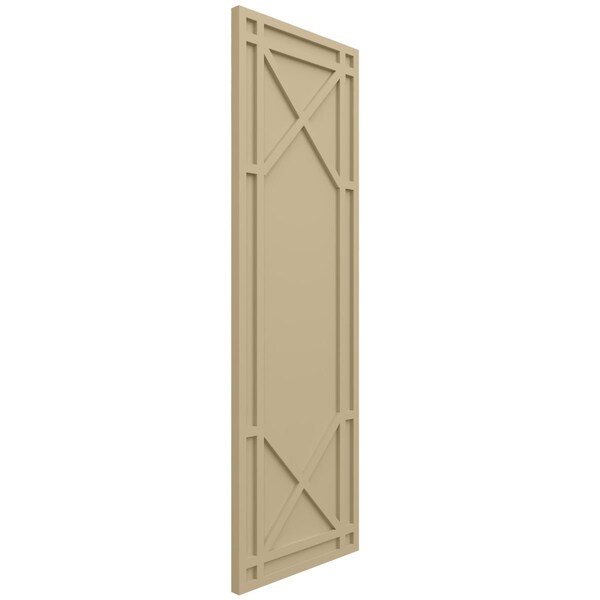 Ekena Millwork True Fit PVC Bungalow Fixed Mount Shutters, Natural Twine, 12W x 44H, PR - TFP001BG12X044NT