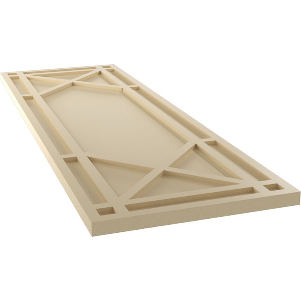Ekena Millwork True Fit PVC Bungalow Fixed Mount Shutters, Natural Twine, 12W x 44H, PR - TFP001BG12X044NT