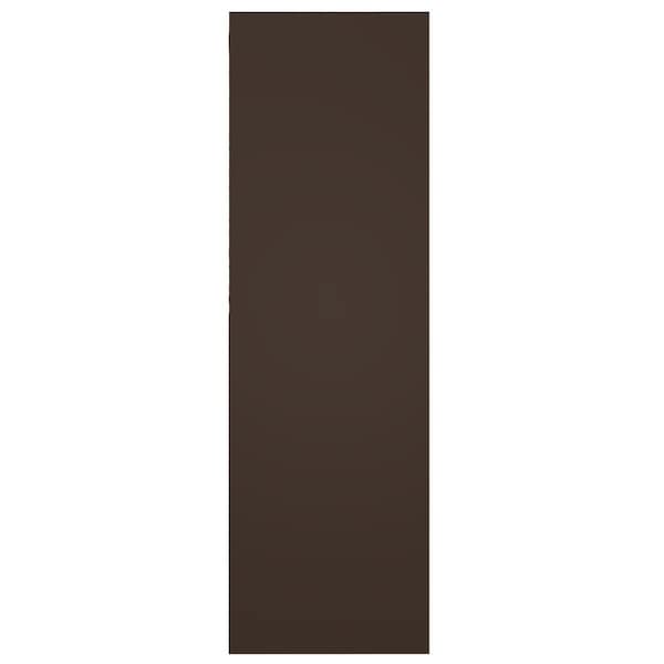 Ekena Millwork True Fit PVC San Juan Capistrano Mission Style Fixed Mount Shutters, Raisin Brown, 18W x 44H, PR - TFP001SJ18X044TB
