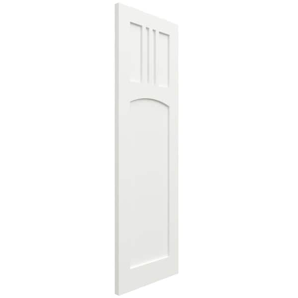 Ekena Millwork True Fit PVC San Miguel Mission Style Fixed Mount Shutters, Unfinished, 12W x 51H, PR - TFP001SM12X051UN