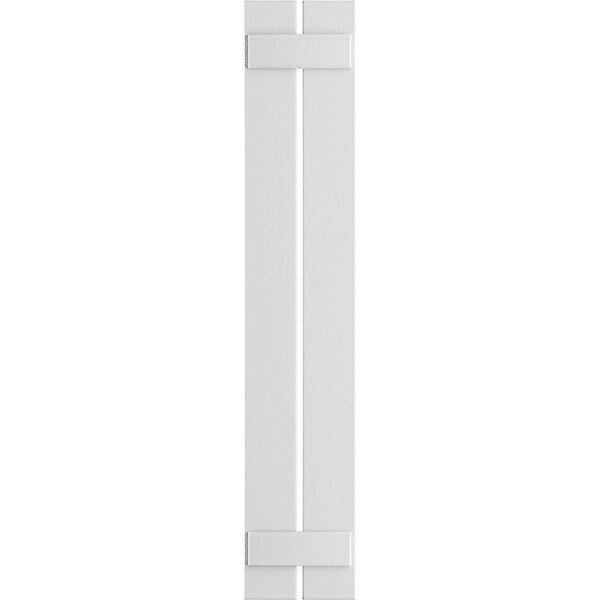 Ekena Millwork True Fit PVC Two Board Spaced Board-n-Batten Shutters, White, 11 1/4W x 52H, PR - TFP101SBF11X052WH