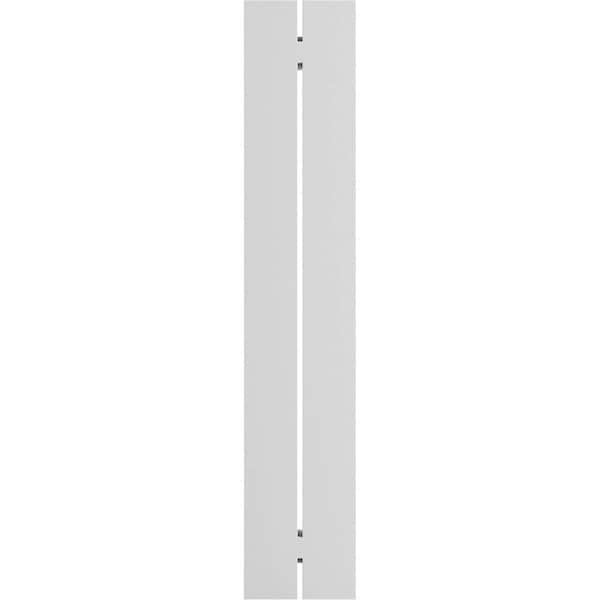 Ekena Millwork True Fit PVC Two Board Spaced Board-n-Batten Shutters, White, 11 1/4W x 52H, PR - TFP101SBF11X052WH