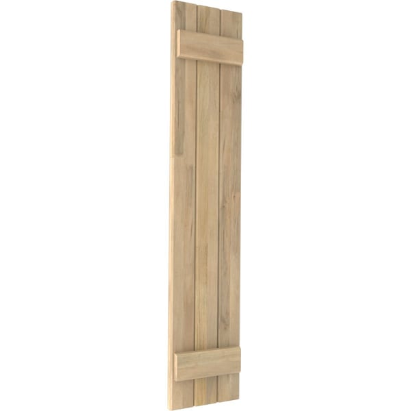 Ekena Millwork Americraft 3-Board (2 Batten) Exterior Real Wood Joined Board-n-Batten Shutters, ARW101BB311X45UNH, PR - ARW101BB311X45UNH
