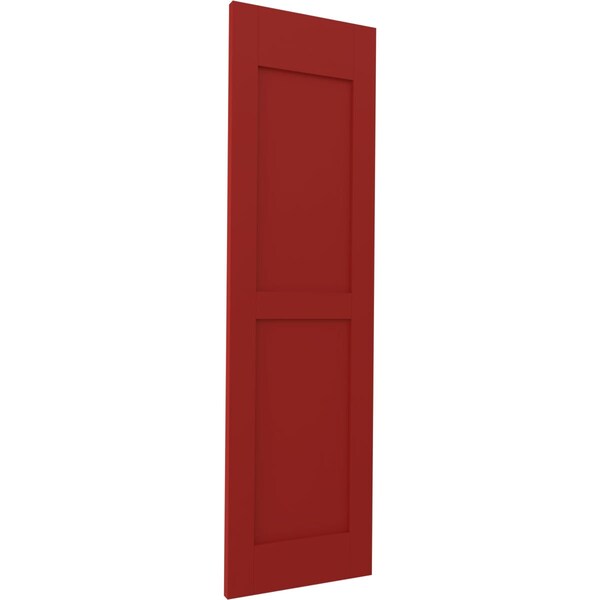 Ekena Millwork Americraft 2 Equal Flat Panel Exterior Real Wood Shutters, RW101FP12X48BRH, PR - RW101FP12X48BRH