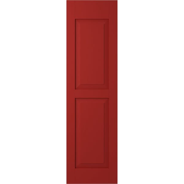 Ekena Millwork Americraft 2 Equal Flat Panel Exterior Real Wood Shutters, RW101FP12X48BRH, PR - RW101FP12X48BRH
