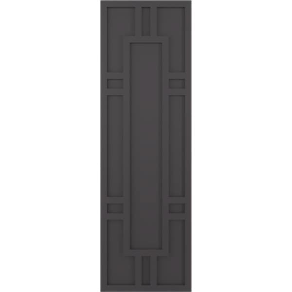 Ekena Millwork True Fit PVC Hastings Fixed Mount Shutters, Shadow Mountain, 15W x 44H, PR - TFP001HS15X044SM