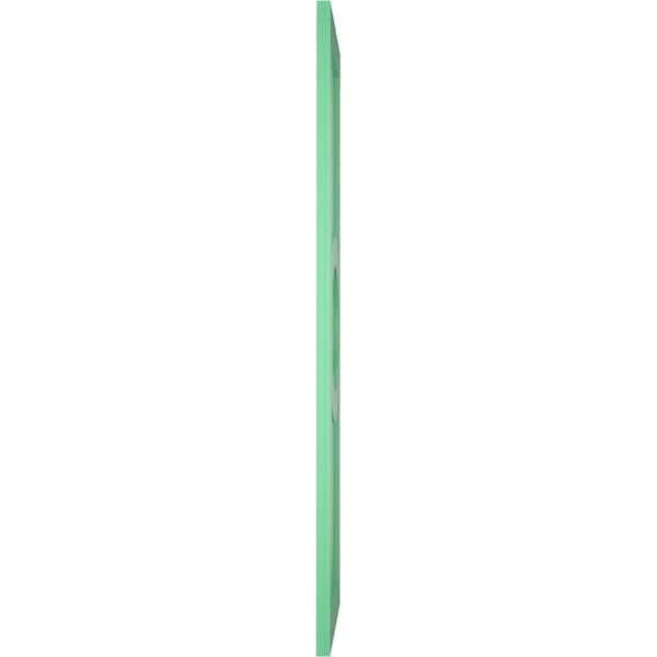 Ekena Millwork True Fit PVC Center Circle Arts & Crafts Fixed Mount Shutters, Lilly Pads, 12W x 60H, PR - TFP001AC12X060LP