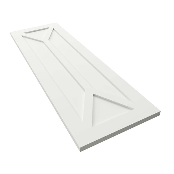 Ekena Millwork True Fit PVC San Carlos Mission Style Fixed Mount Shutters, Unfinished, 18W x 51H, PR - TFP001SC18X051UN