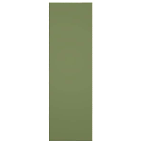 Ekena Millwork True Fit PVC Horizontal Slat Modern Style Fixed Mount Shutters, Moss Green, 18W x 52H, PR - TFP001HZ18X052MG