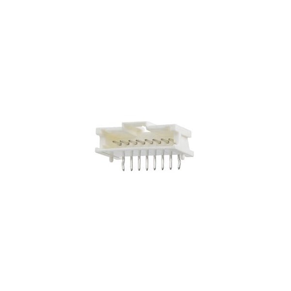 Conector de placa Molex, 4 contactos, 1 fila, macho, ángulo recto, paso de 0.079 pulgadas, terminal de soldadura.