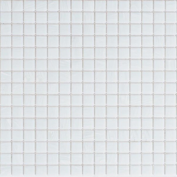 Apollo Tile Celestial 12inx12in Glossy Cool Mint White Glass Mosaic Wall and Floor Tile 20 sqft/case, 20PK - APLST88WH117A