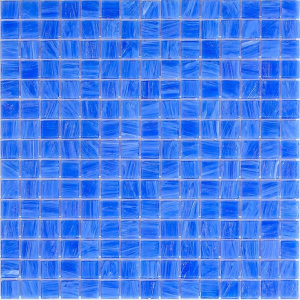 Apollo Tile Celestial 12inx12in Glossy Ultramarine Blue Glass Mosaic Wall and Floor Tile 20 sqft/case, 20PK - APLST88BL538A