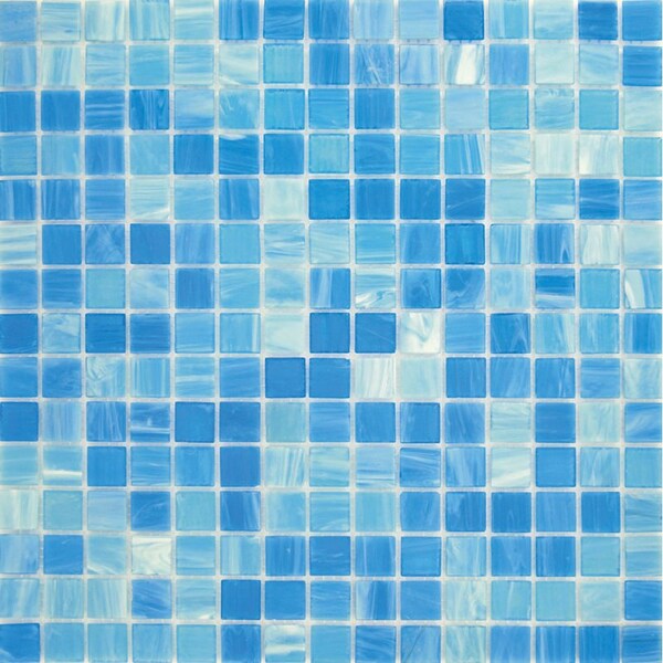 Apollo Tile Mingles 12 in. x 12 in. Glossy Olympic blue Glass Mosaic Wall and Floor Tile 20 sq. ft./case, 20PK - MIX2088BL592A