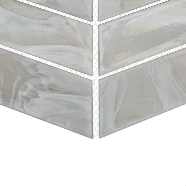 Daltile Starcastle 1'' x 6'' Chevron Glass Wall Mosaic, 13PK - SC74CHEVRONMSST