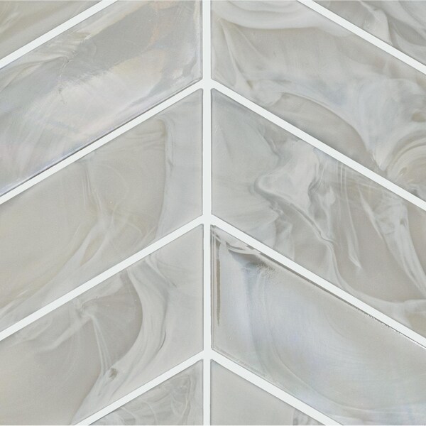 Daltile Starcastle 1'' x 6'' Chevron Glass Wall Mosaic, 13PK - SC74CHEVRONMSST