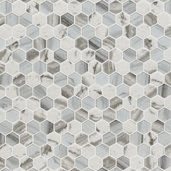 Msi Esperanza Hexagon 11.73 In. X 11.89 In. Glass Mosaic Wall Tile, 15PK - ZOR-MD-0525