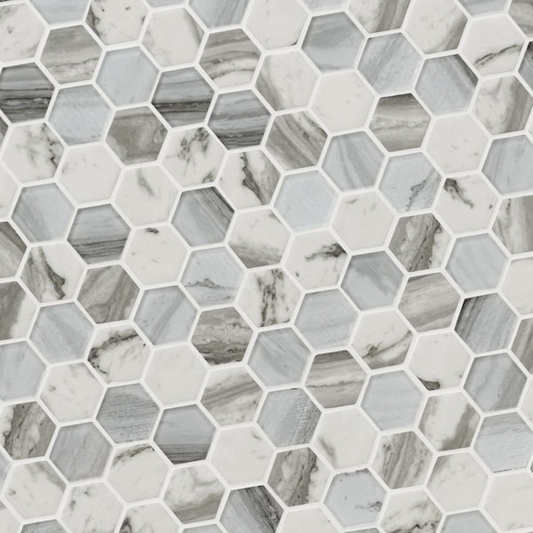 Msi Esperanza Hexagon 11.73 In. X 11.89 In. Glass Mosaic Wall Tile, 15PK - ZOR-MD-0525