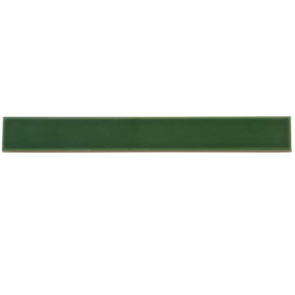 Apollo Tile Horizonte 2 x 16 in. Glossy Forest Green Ceramic Subway Wall Tile 10.76 sq ft/case, 50PK - FLT88FRS216A