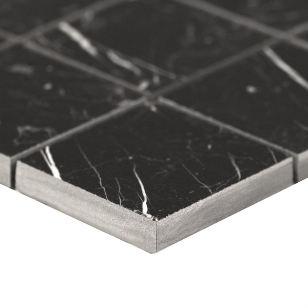 Msi Regallo Marquina Noir 12" X 12" Matte Porcelain Mosaic Tile, PK10 - ZOR-PT-0640