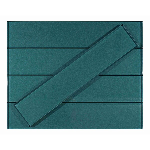 Andova Tiles ANDOVA TILES Kweit 3" x 14" Glass Metal Look Subway Tile, PK30 - ANDKWI438