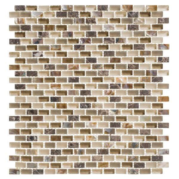 Andova Tiles ANDOVA TILES Tino 0.38" x 0.75" Natural Stone Mosaic Wall & Floor Tile - ANDTIN114