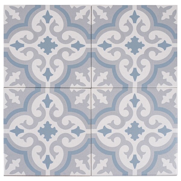 Andova Tiles ANDOVA TILES Bliss 8" x 8" Porcelain Spanish / Moroccan Wall & Floor Tile, PK25 - ANDBLI288