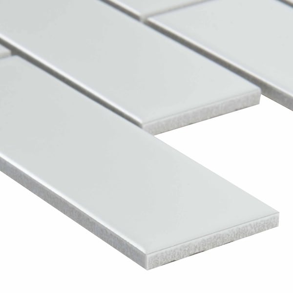 Msi Retro Brick Bianco 11.57 In. X 11.3 In. X 6 Mm Porcelain Mesh-Mounted Mosaic Tile, 15PK - ZOR-MD-0210