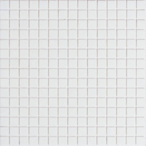 Apollo Tile Dune 12 in. x 12 in. Glossy Cotton White Glass Mosaic Wall and Floor Tile 20 sq. ft./case, 20PK - APLSA88WH104A