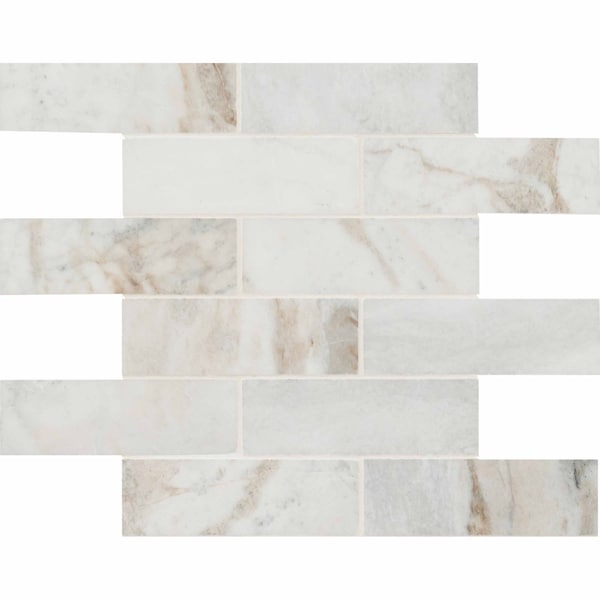 Msi Arabescato Venato White SAMPLE Honed Marble Mosaic Tile - ZOR-MD-0382-SAM