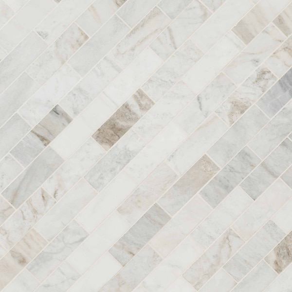 Msi Arabescato Venato White SAMPLE Honed Marble Mosaic Tile - ZOR-MD-0382-SAM