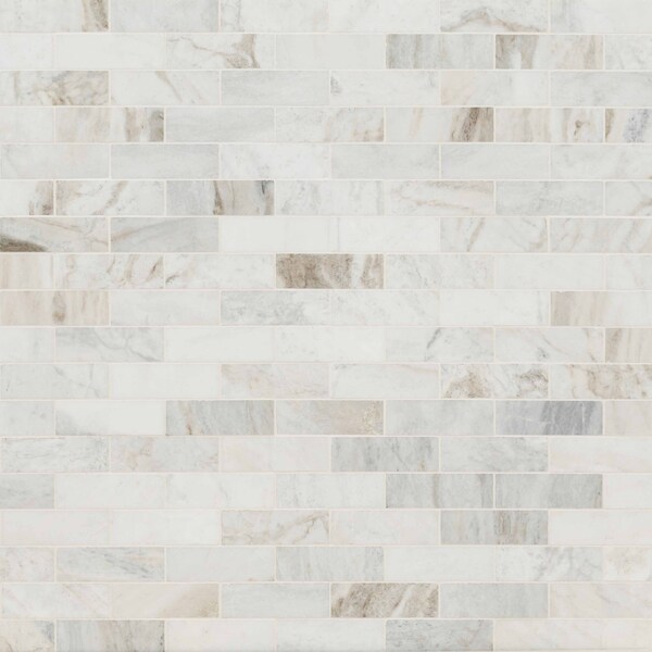 Msi Arabescato Venato White SAMPLE Honed Marble Mosaic Tile - ZOR-MD-0382-SAM