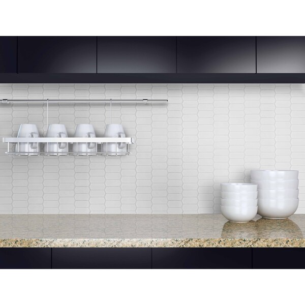 Msi Retro Picket Bianco SAMPLE Porcelain Mesh-Mounted Mosaic Tile - ZOR-MD-0211-SAM