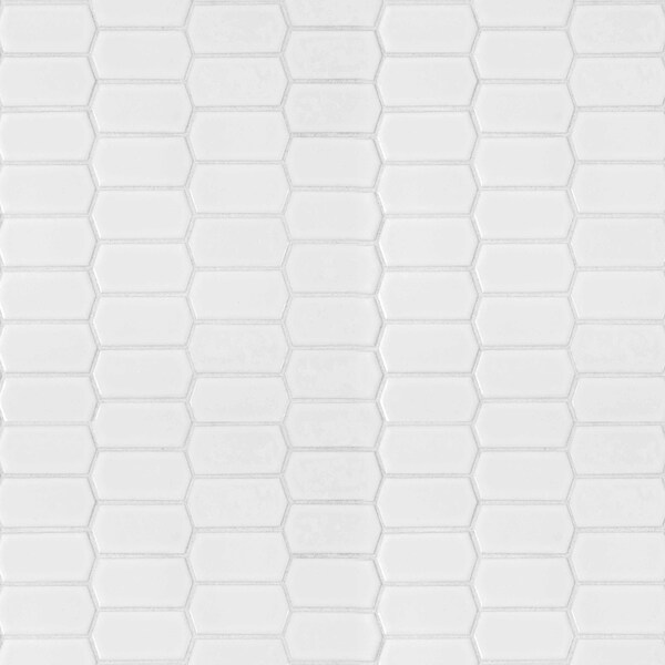 Msi Retro Picket Bianco SAMPLE Porcelain Mesh-Mounted Mosaic Tile - ZOR-MD-0211-SAM