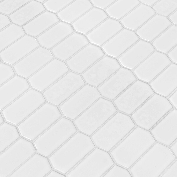 Msi Retro Picket Bianco SAMPLE Porcelain Mesh-Mounted Mosaic Tile - ZOR-MD-0211-SAM