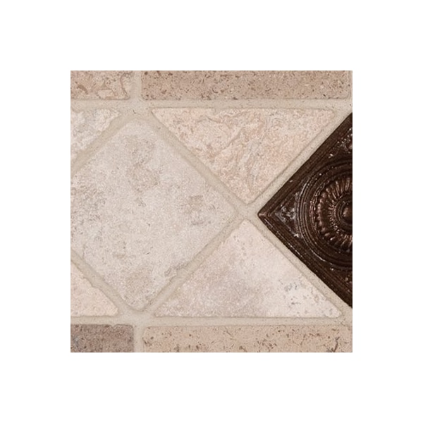 Msi Noce and Chiaro 4"x12" Copper Scudo Tumbled Listello Subway Tile, 10PK - ZOR-MD-0522