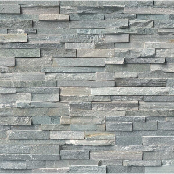 Msi Sierra Blue Splitface Mini Ledger Corner 6 in.  X 18 in.  Natural Quartzite Wall Tile, 4PK - ZOR-PNL-0130