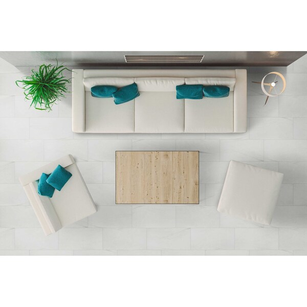 Msi Durban White 12"x24" Polished Porcelain Floor And Wall Tile, 8PK - ZOR-PT-0592