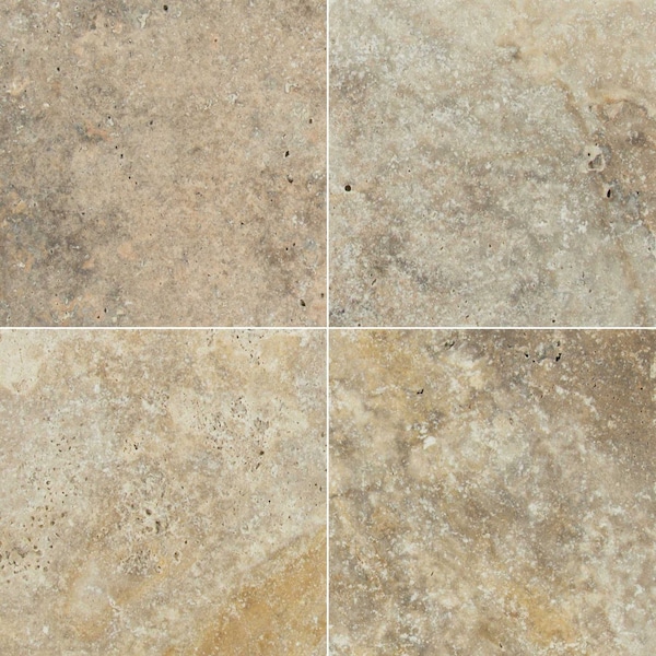 Msi Tuscany Porcelain  8 in.  X 8 in.  Tumbled Travertine Paver Tile - ZOR-LSC-0123