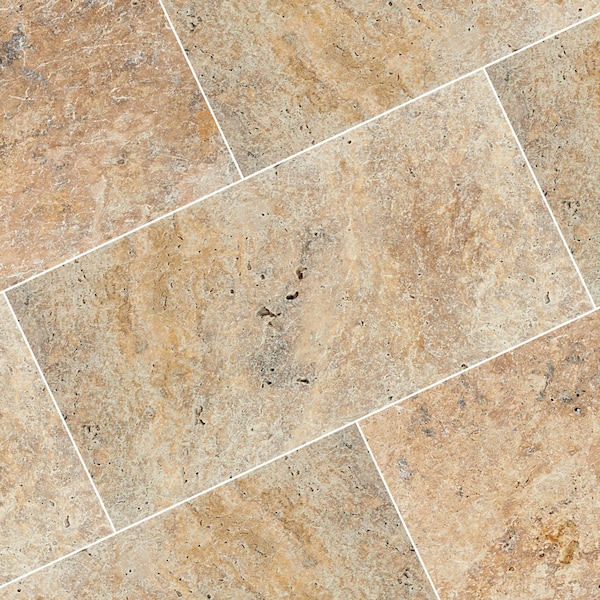 Msi Tuscany Scabas 16 In. X 24 In. Square Gold Tumbled Travertine Paver Tile - ZOR-NS-0103