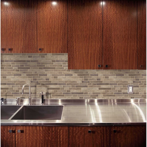 Msi Driftwood Interlocking 12 In. X 12 In. X 6 Mm Glass Mesh-Mounted Mosaic Tile, 15PK - ZOR-MD-0139