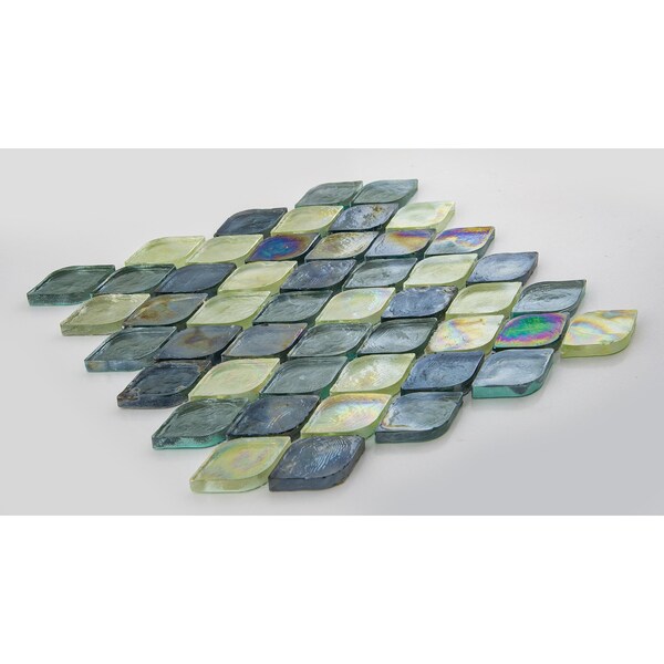 Andova Tiles ANDOVA TILES Plume 2.25" x 1.25" Glass Novelty Mosaic Wall Tile - ANDPLU515